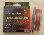 Цветная плетеная леска Kosadaka WEGA "multi-color" 0.20 mm