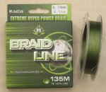 Плетеная леска KAIDA "BRADE LINE" 0,14mm. 135m.
