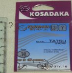 Крючки "KOSADAKA" TATSU 3093 BN Size 16. 0,36mm.