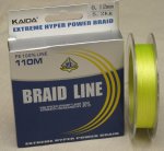Плетеная леска KAIDA "BRADE LINE" 0,14mm.