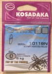 Карабинчики "KOSADAKA" 1011 BN super hooked snap. Size 0.