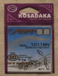 Карабинчики "KOSADAKA" 1011 BN super hooked snap. Size 00.