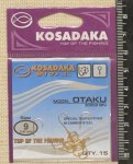 Крючки "KOSADAKA" OTAKU 3303 Gold Size №9. 0,47mm.