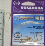 Крючки "KOSADAKA" OTAKU 3303 Gold Size №4. 0,62mm.