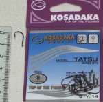 Крючки "KOSADAKA" TATSU 3093 BN Size 8. 0,55mm.