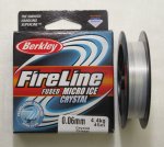 Плетеная, зимняя леска "Berkley" FireLine Micro ICE 0,12mm. cristal