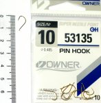 Крючки OWNER "PIN Hook" 53135 Size 10. 0,485mm.