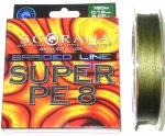 Плетёная леска SCORANA "SUPER PE8" Braided line 150м. 0,30 мм. Green