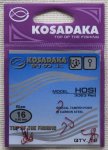 Крючки "KOSADAKA" HOSI 3063 Red Size 16. 0,40mm.