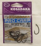 Крючки KOSADAKA PRO CARP "GRIPPER" 2222TFL-6 №6