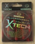 Леска флюорокарбон KOSADAKA "X-TECH" 0.12мм