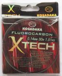 Леска флюорокарбон KOSADAKA "X-TECH" 0.14мм