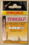 Застежка для поплавка "METSUI" Moving Swivel Eyelet. №5 gold