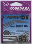 Вертлюжки с карабинчиком "KOSADAKA" 3021 BN. Size №8.